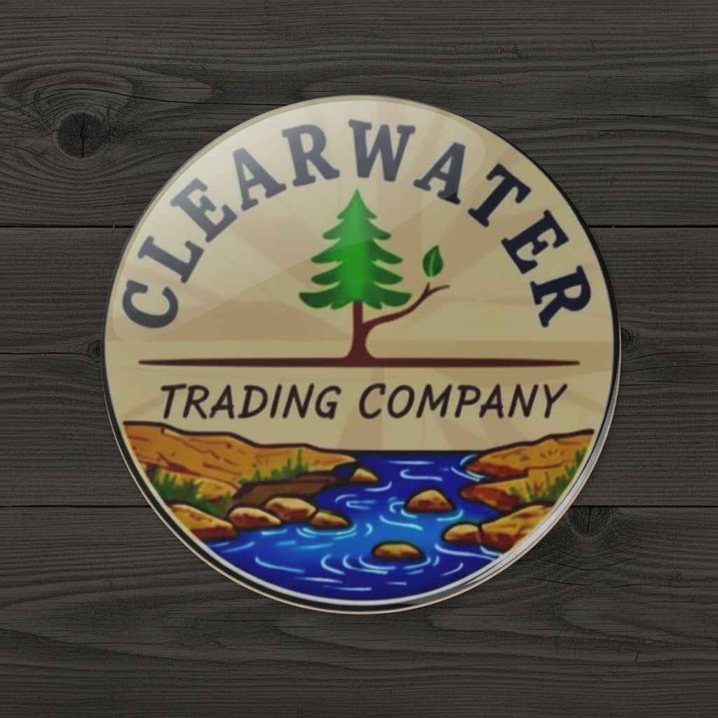 Clear Water Trading Co. Round Vinyl Sticker – 3" x 3" & 5" x 5" (Official Logo)