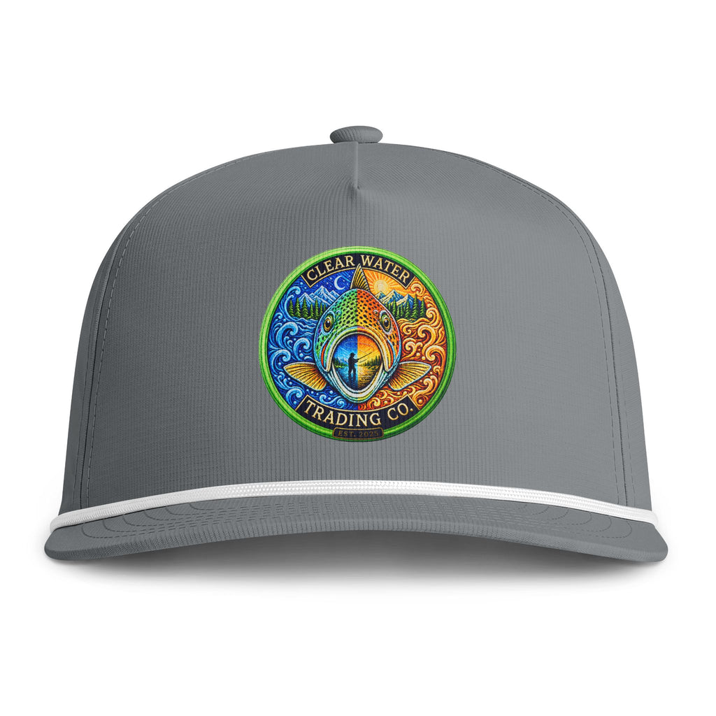 Clear Water Trading Co. — Premium Trout Badge Rope Cap - Clear Water Trading Co.