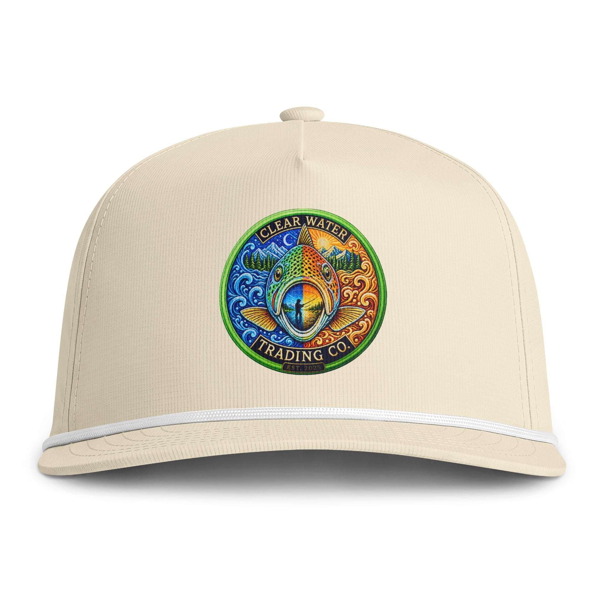 Clear Water Trading Co. — Premium Trout Badge Rope Cap - Clear Water Trading Co.