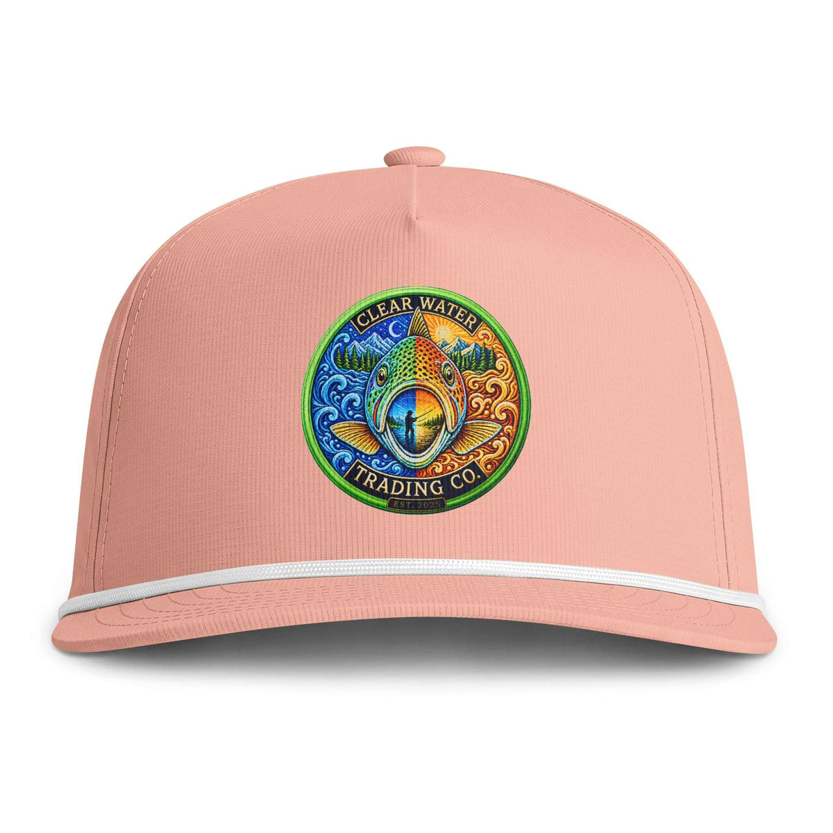 Clear Water Trading Co. — Premium Trout Badge Rope Cap - Clear Water Trading Co.