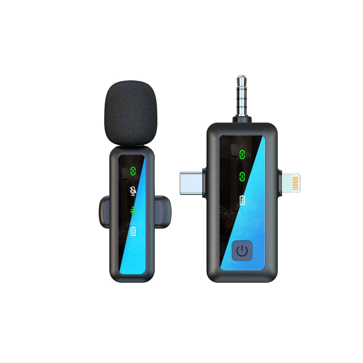 Wireless Lapel Microphone for Live Streaming - Outdoor Noise Reduction Small Microphone