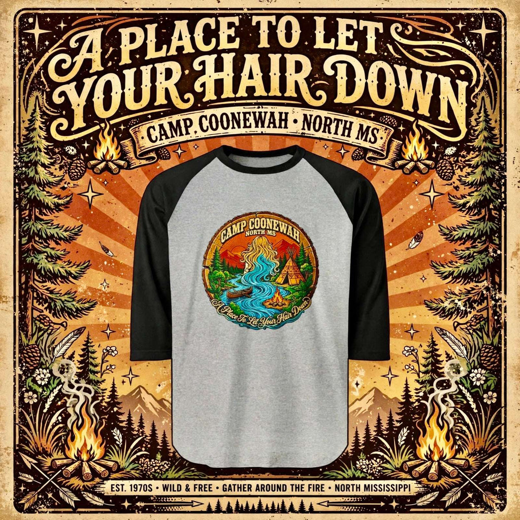 Camp Coonewah – The Campfire Raglan 3/4 Sleeve