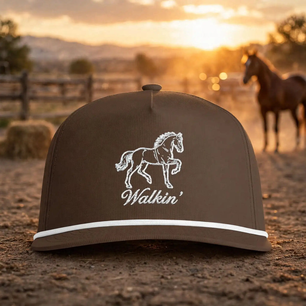 Walkin' Rope Style Trucker Hat — Tennessee Walking Horse Patch Cap