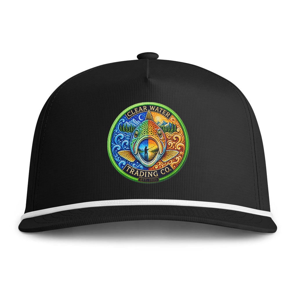 Clear Water Trading Co. — Premium Trout Badge Rope Cap - Clear Water Trading Co.