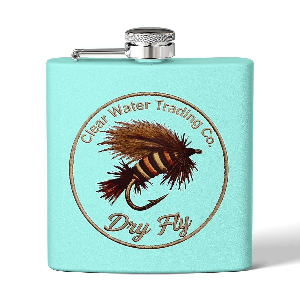 Flasque de pêche à la mouche Clear Water Trading Co. - 177 ml en acier inoxydable, pêche à la mouche
