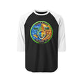 Clear Water Trading Co. — Premium Trout Badge 3/4 Sleeve Raglan - Clear Water Trading Co.