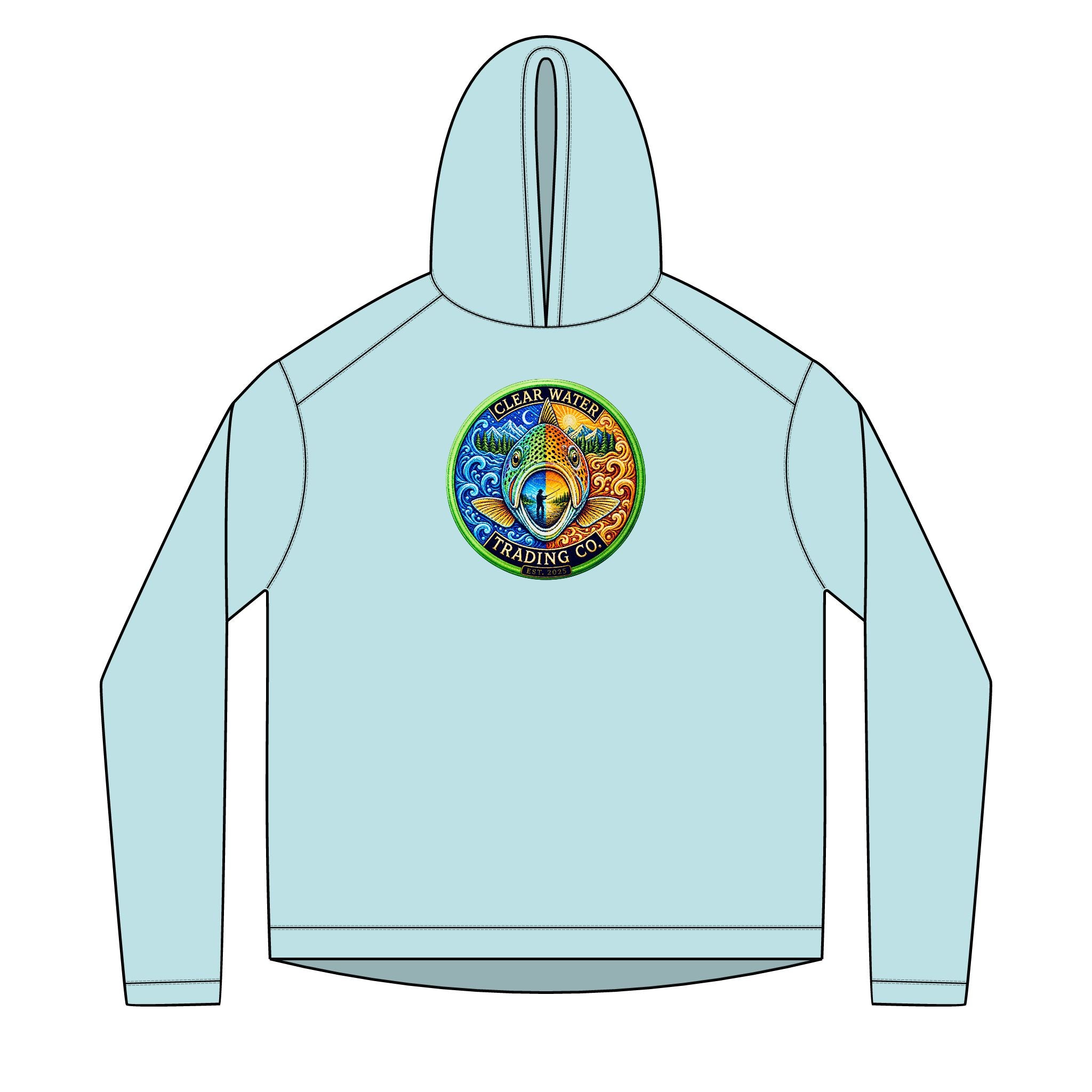Solar Spiral Hoodie — Colorful Psychedelic Sun & Moon Graphic Hoodie