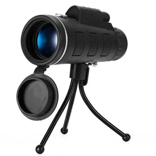 40X60 Monocular Telescope Zoom Scope with Compass, Phone Clip, and Tripod for Mobile Phone Camera