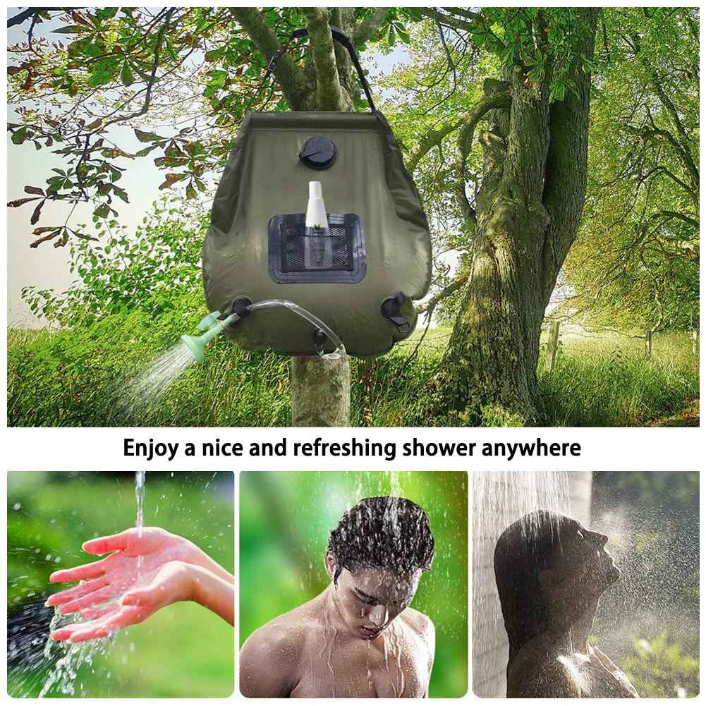 The High-Noon Solar Shower Bag: 20L Portable Thermal Shower Solution