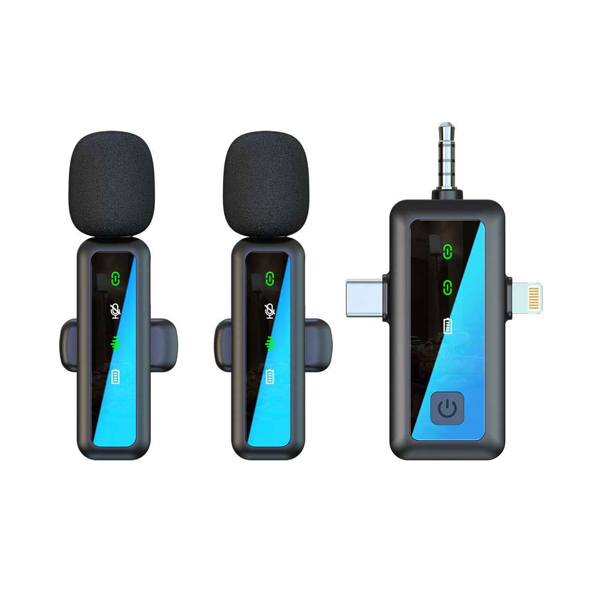 Wireless Lapel Microphone for Live Streaming - Outdoor Noise Reduction Small Microphone