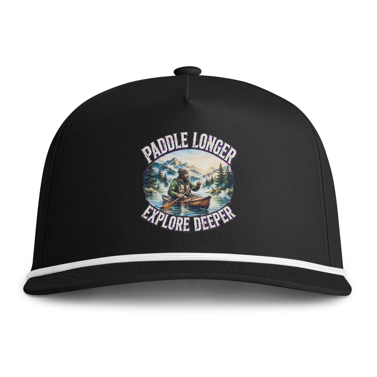 Paddle Longer Explore Deeper Rope Brim Trucker Hat