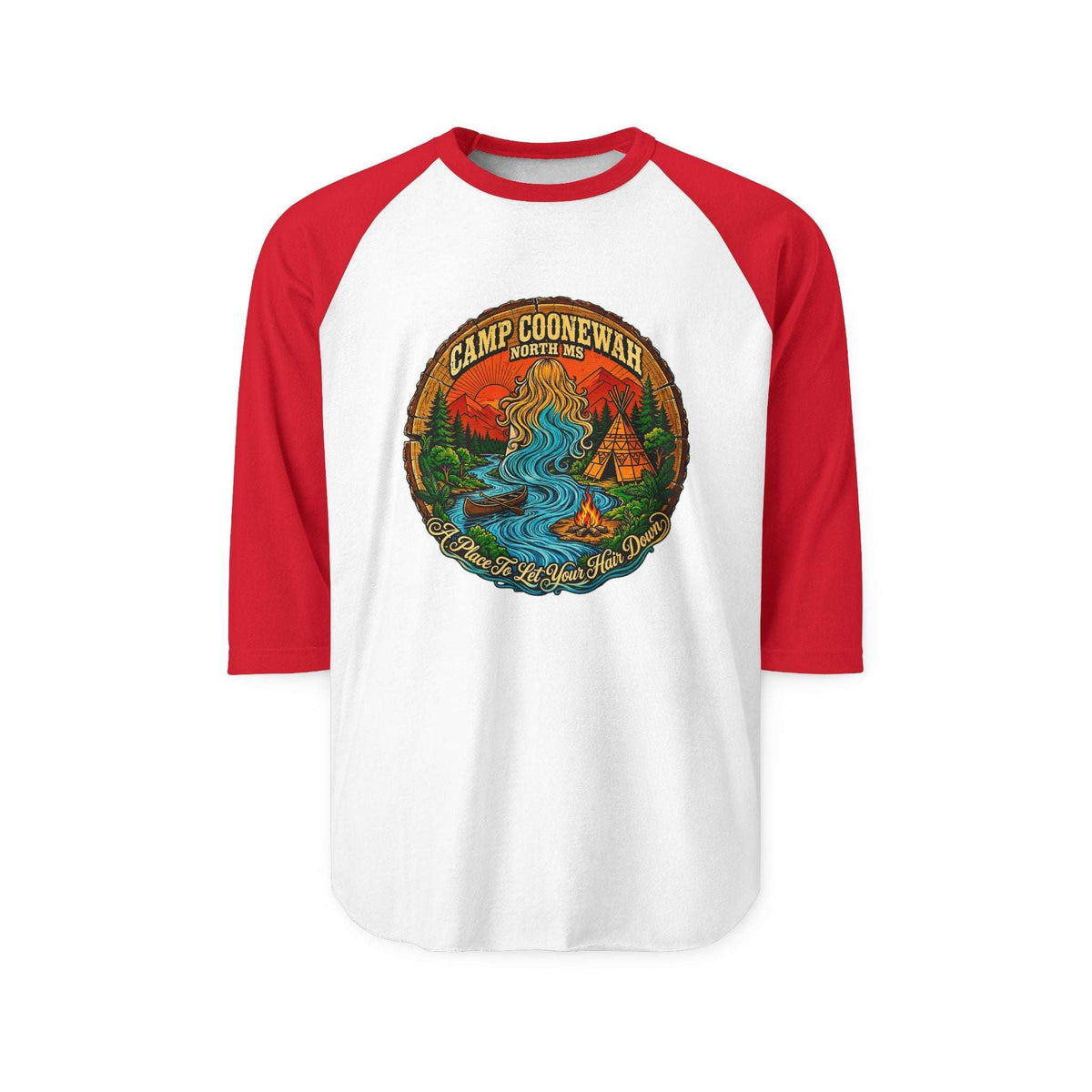 Camp Coonewah – The Campfire Raglan 3/4 Sleeve