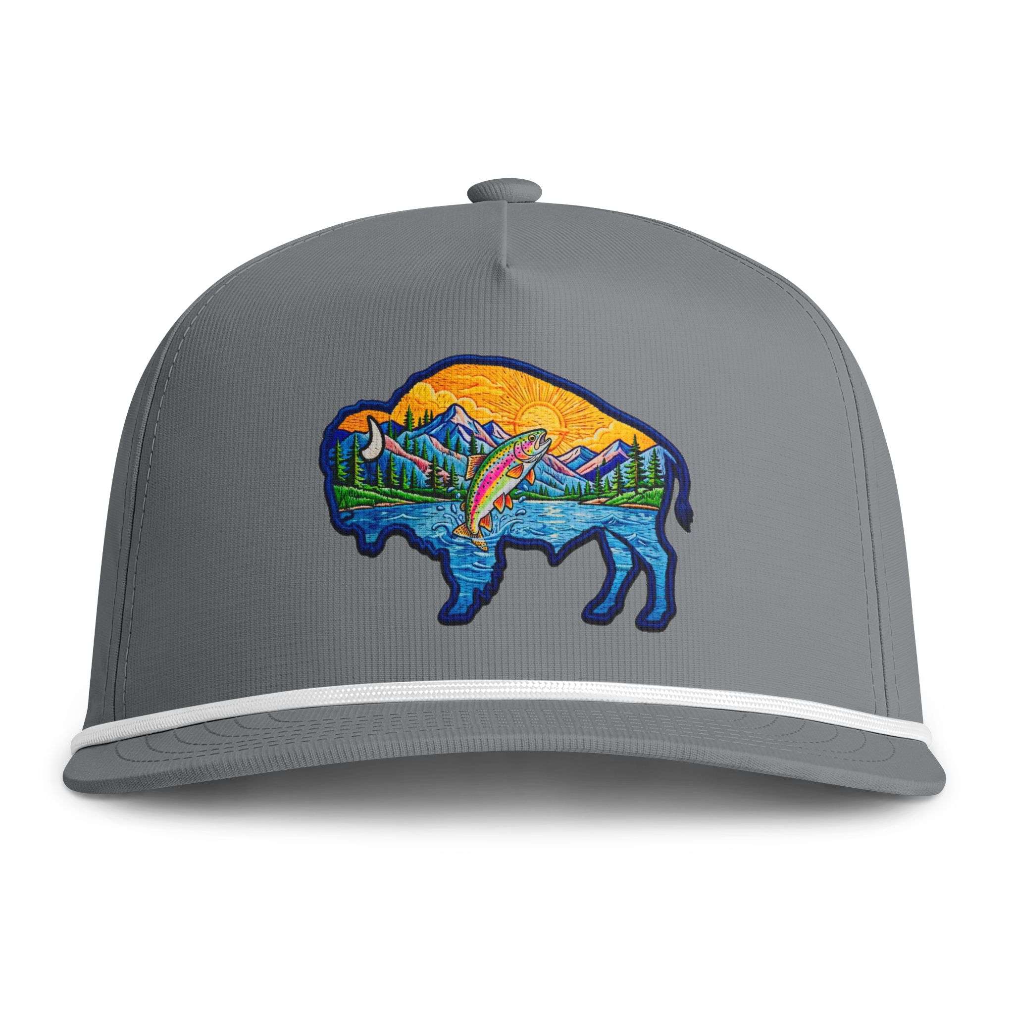 Clear Water's - Sunset Buffalo Rope Style Trucker Hat