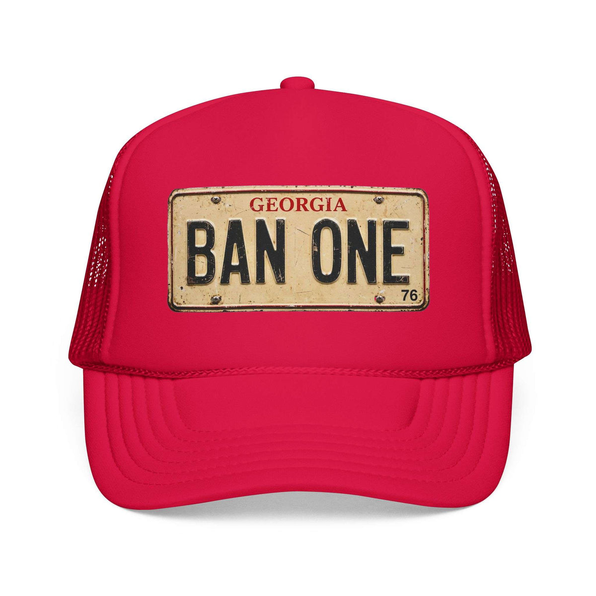 Georgia BAN ONE Vintage License Plate Trucker Hat | Clear Water Trading Co.