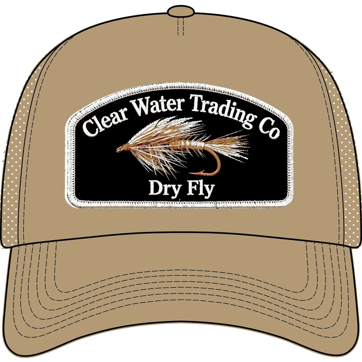 N° 17 – The Dry Fly Arch – Édition à hackle brun – Casquette trucker en mousse
