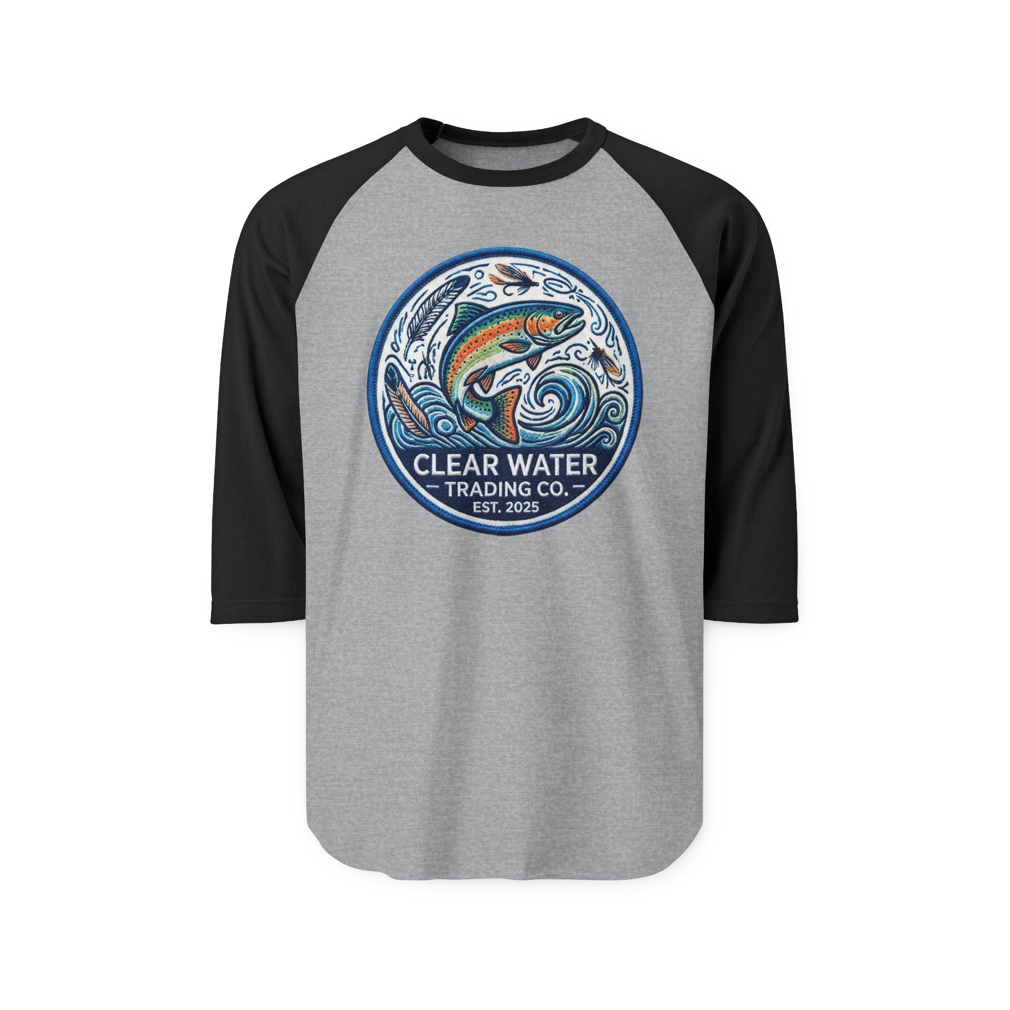 Clear Water Trading Co. — Retro Trout Raglan Shirt