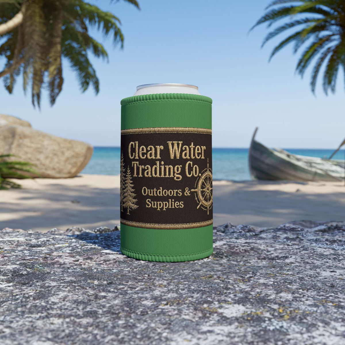 Glacière pour canette Clear Water Trading Co. Outdoors & Supplies – modèle Heritage, format court