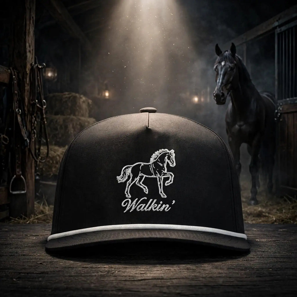 Walkin' Rope Style Trucker Hat — Tennessee Walking Horse Patch Cap