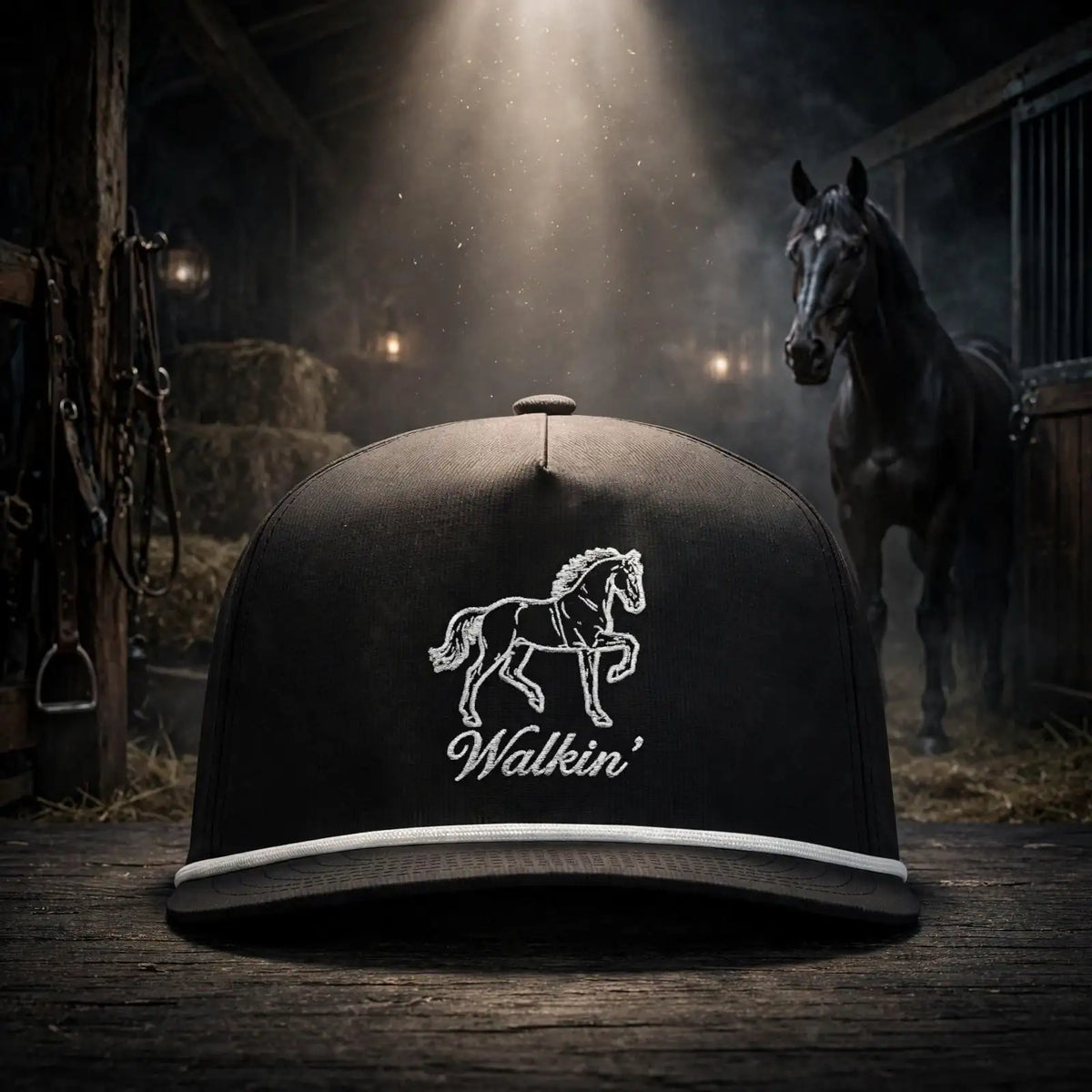 Walkin' Rope Style Trucker Hat — Tennessee Walking Horse Patch Cap