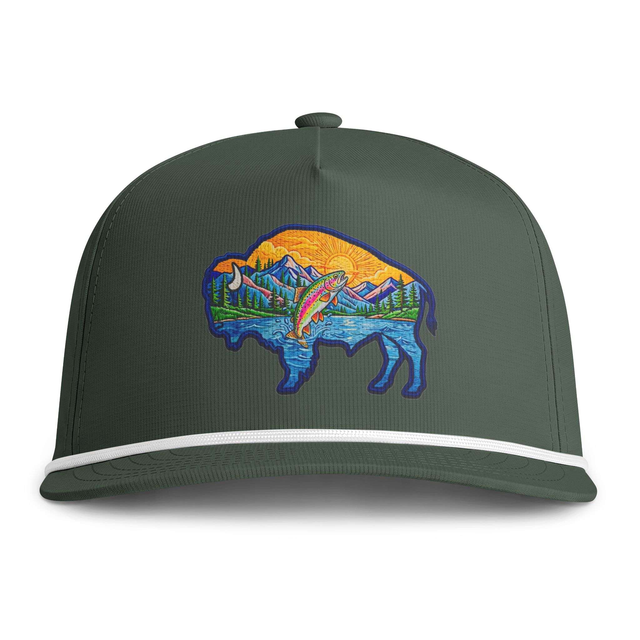Clear Water's - Sunset Buffalo Rope Style Trucker Hat