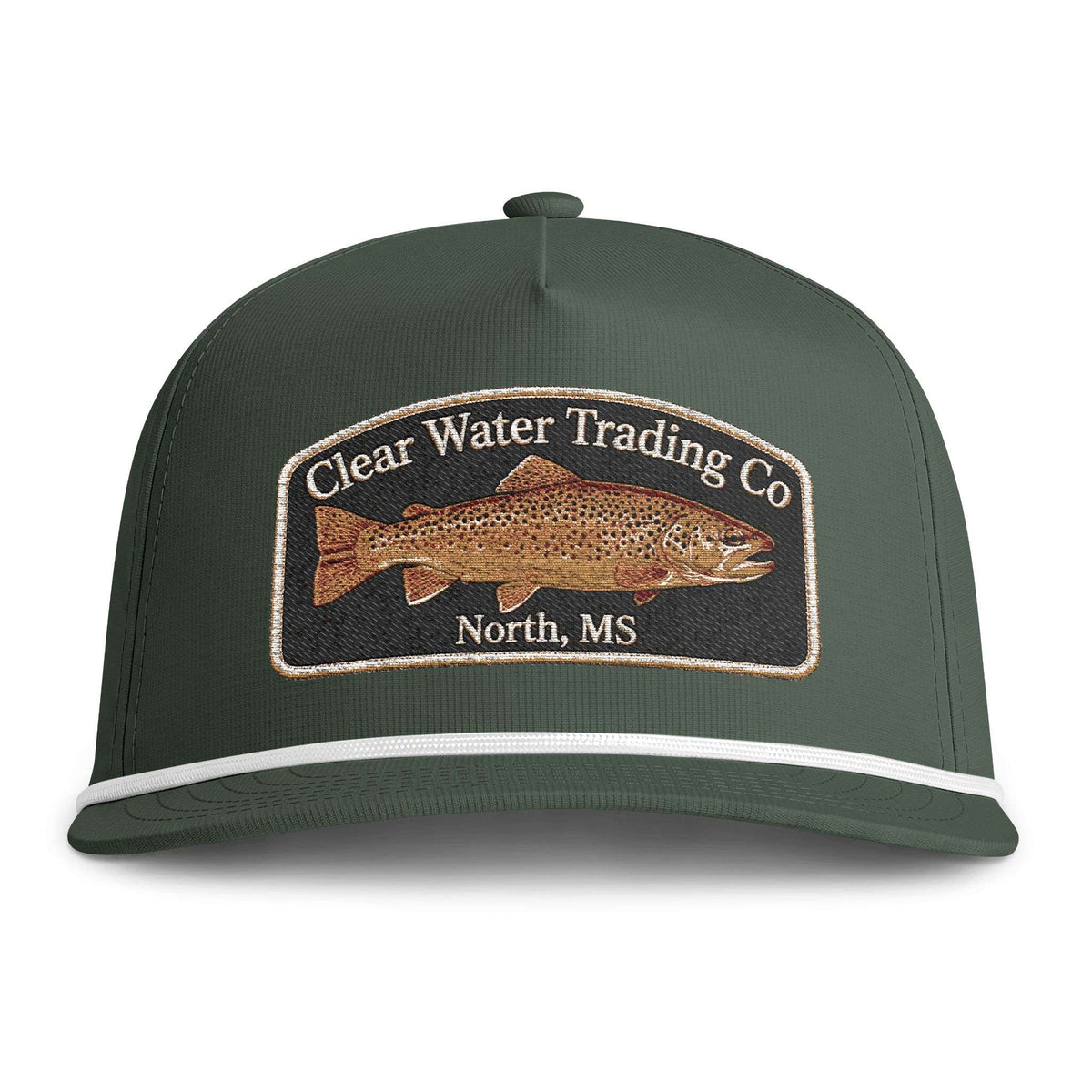 N° 23 - La truite brune baignée de soleil - Édition écusson arche - Casquette trucker à visière en corde