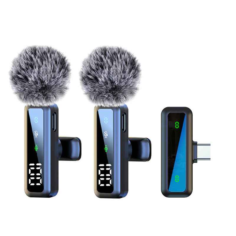 Wireless Lapel Microphone for Live Streaming - Outdoor Noise Reduction Small Microphone