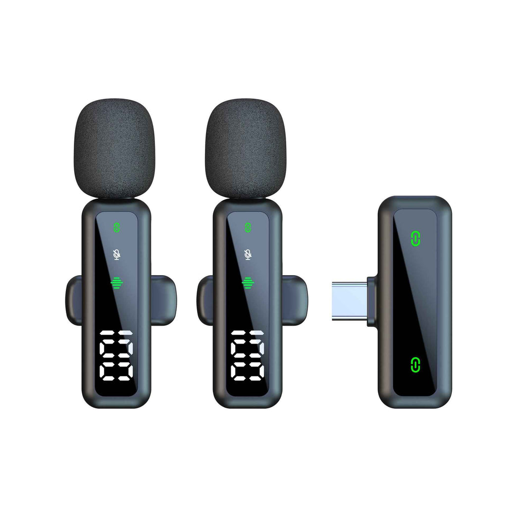Wireless Lapel Microphone for Live Streaming - Outdoor Noise Reduction Small Microphone