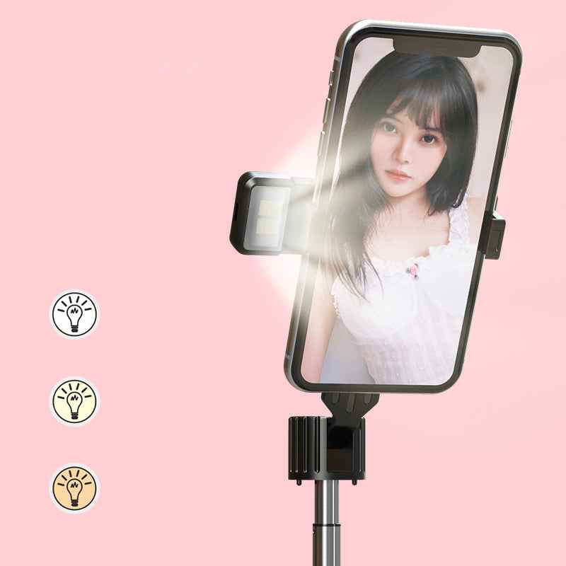 P90 Series Selfie Stick: Reinforced Tripod with Dual Fill Light for Outdoor Mobile Phone Live Support