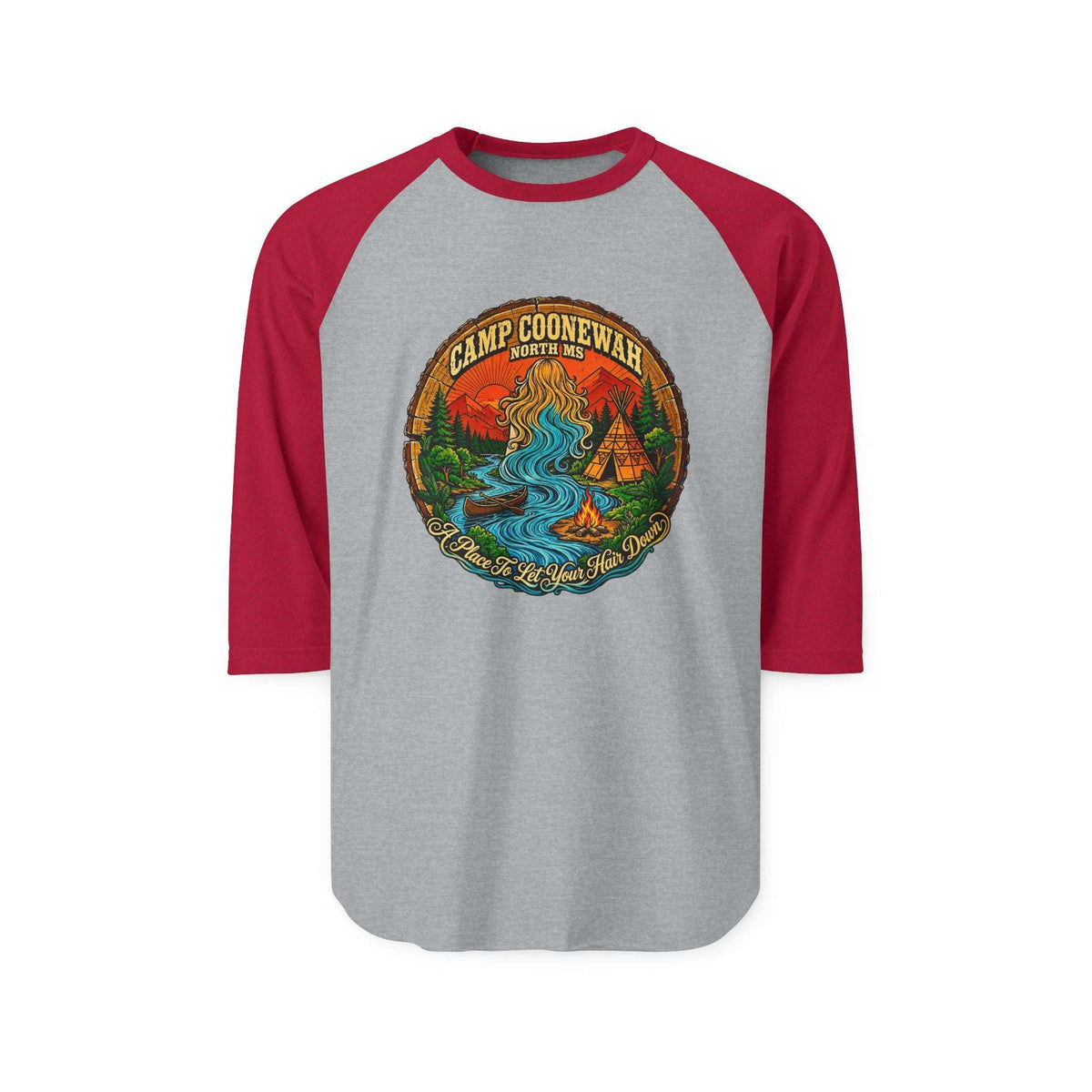 Camp Coonewah – The Campfire Raglan 3/4 Sleeve