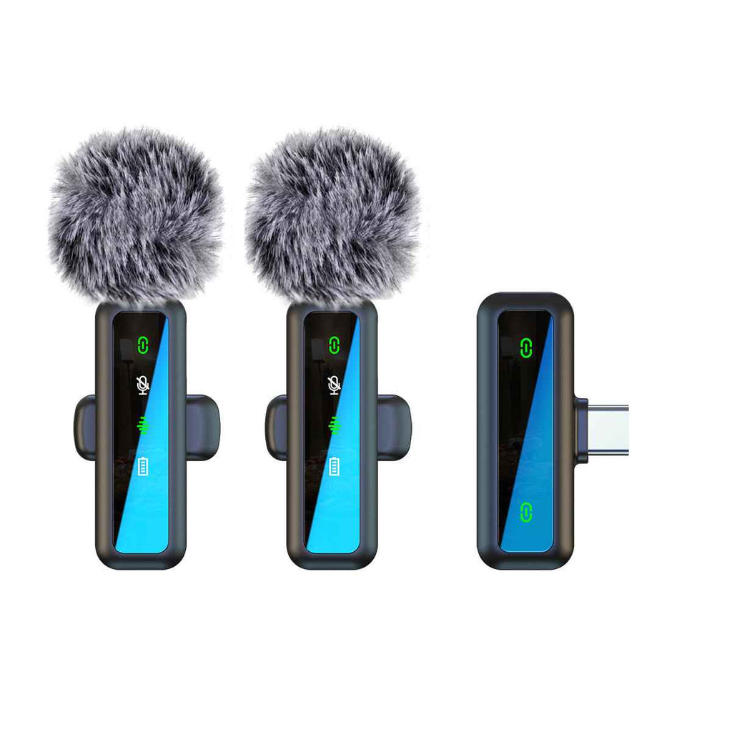 Wireless Lapel Microphone for Live Streaming - Outdoor Noise Reduction Small Microphone