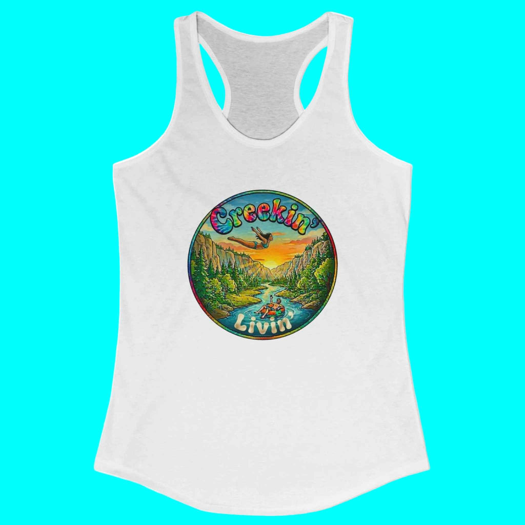Creekin' Livin' Women's Racerback Tank — Clearwater Trading Co. Outdoor Creek Life