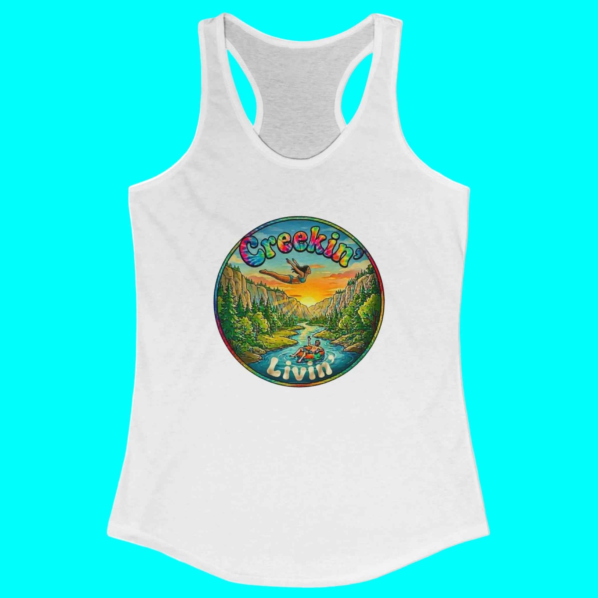 Creekin' Livin' Women's Racerback Tank — Clearwater Trading Co. Outdoor Creek Life