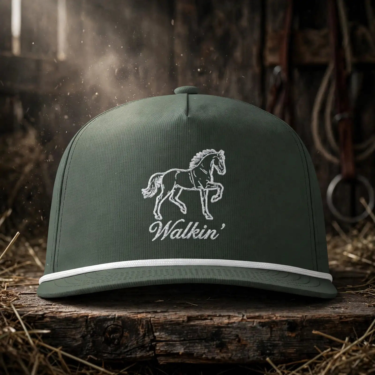 Walkin' Rope Style Trucker Hat — Tennessee Walking Horse Patch Cap