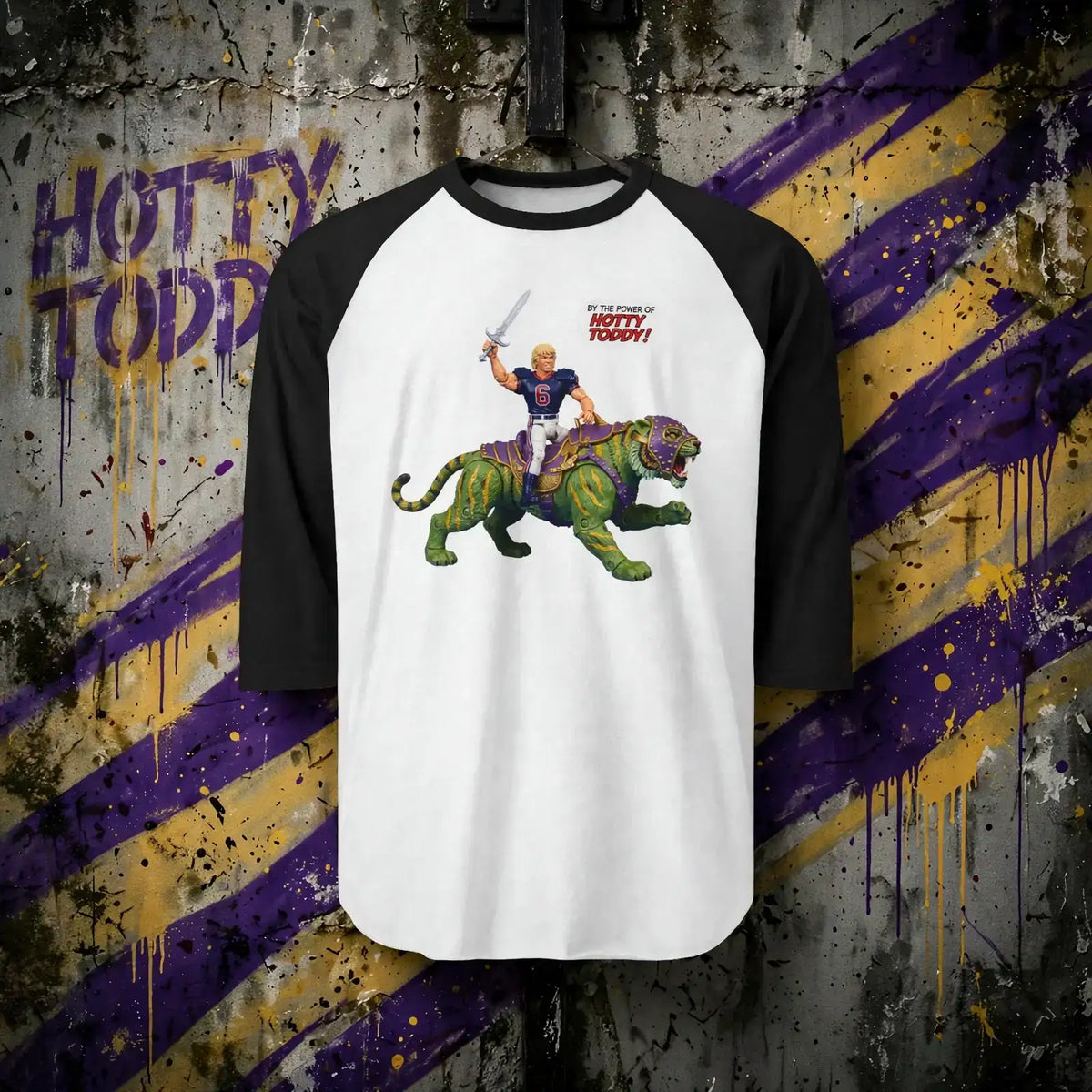 T-shirt raglan « Hotty Toddy Ole Miss Game Day » – Manches 3/4 | Clear Water Trading Co.