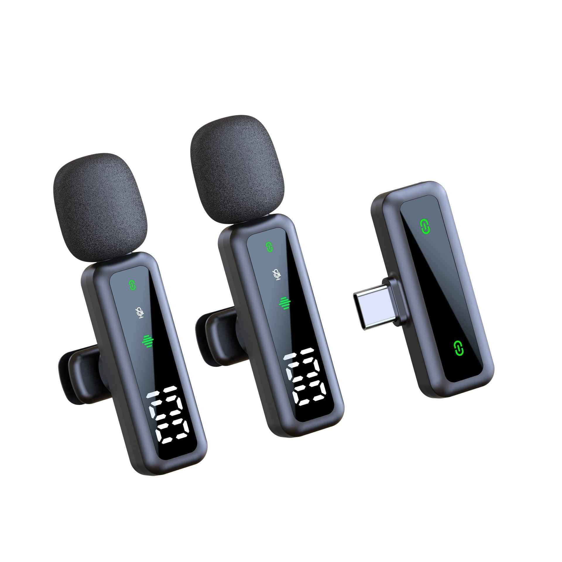 Wireless Lapel Microphone for Live Streaming - Outdoor Noise Reduction Small Microphone