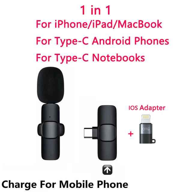 Buttonhole Wireless Lavalier Microphone for Clear AudioRecording