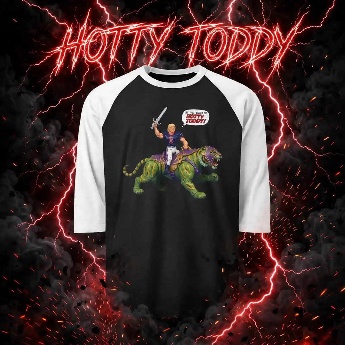 T-shirt raglan « Hotty Toddy Ole Miss Game Day » – Manches 3/4 | Clear Water Trading Co.