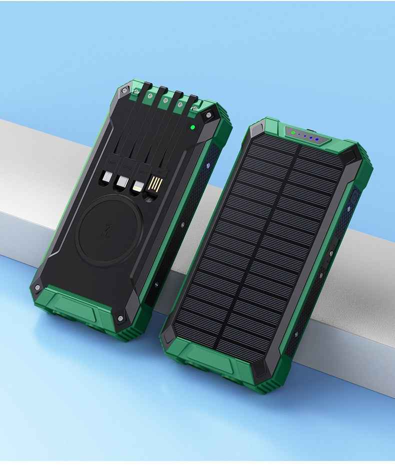Wireless Solar Power Bank 20000 mAh for Ultimate Portability and Convenience