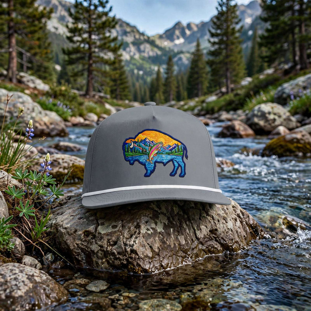 Clear Water's - Sunset Buffalo Rope Style Trucker Hat