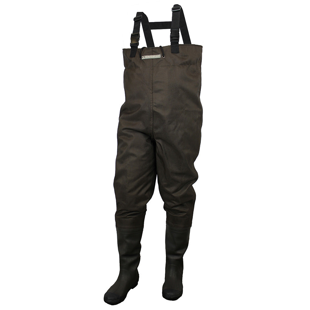 Backwater 2-Ply Waterproof Rubber Chest Waders with Cleated Bootfoot
