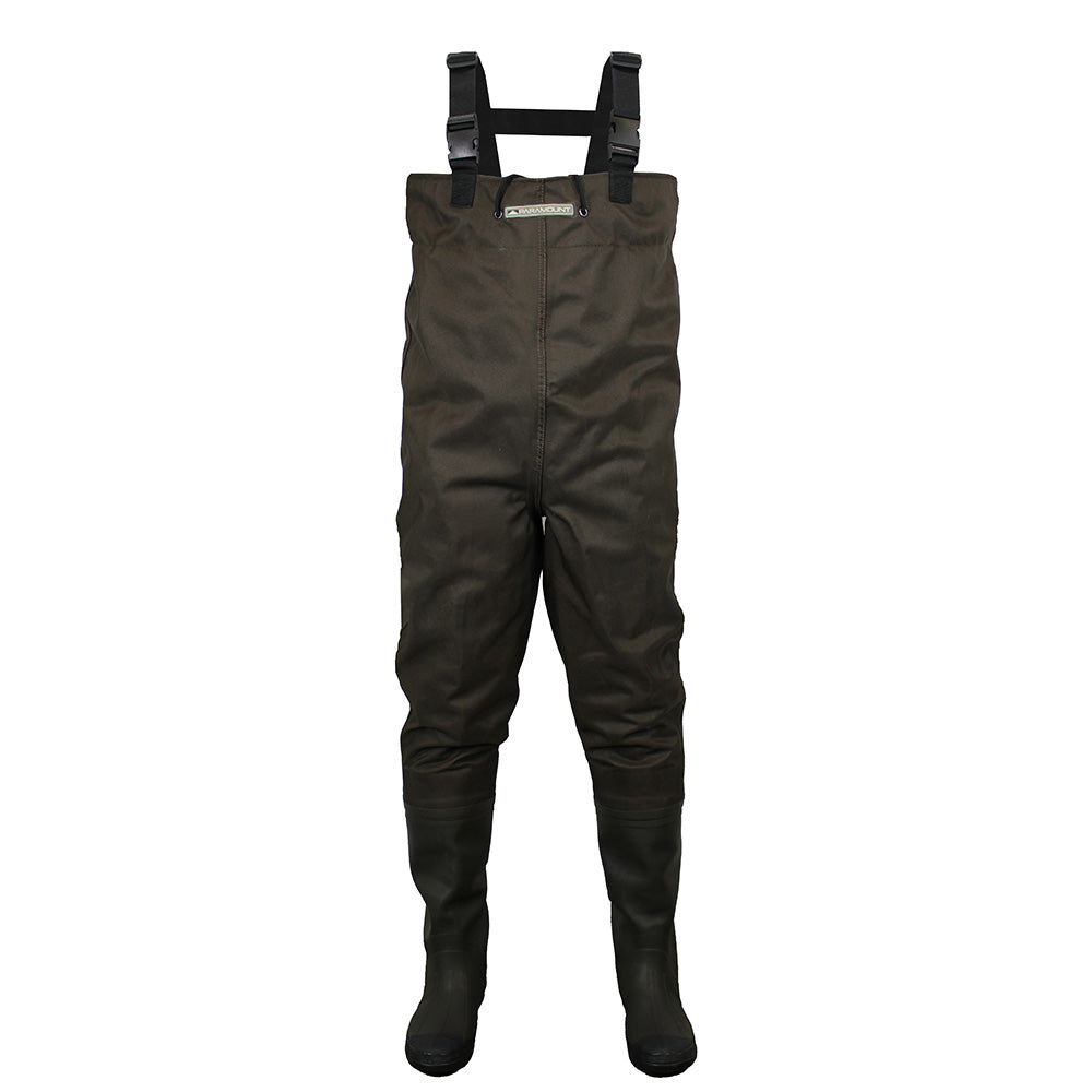 Backwater 2-Ply Waterproof Rubber Chest Waders with Cleated Bootfoot