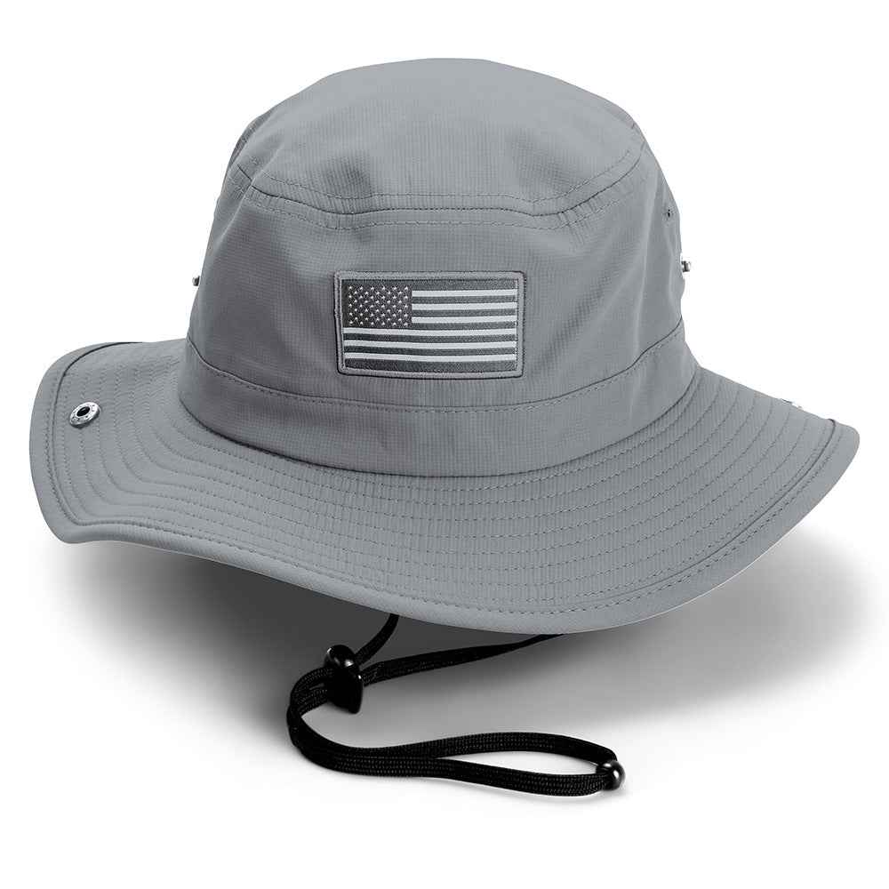 Bayou American Flag Boonie Hat - Full Brim Outdoor Sun Protection that Floats