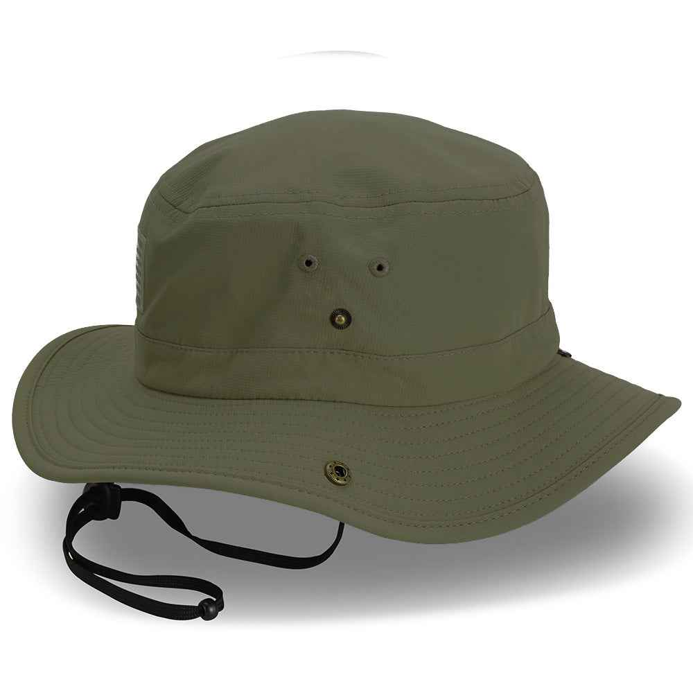 Bayou American Flag Boonie Hat - Full Brim Outdoor Sun Protection that Floats
