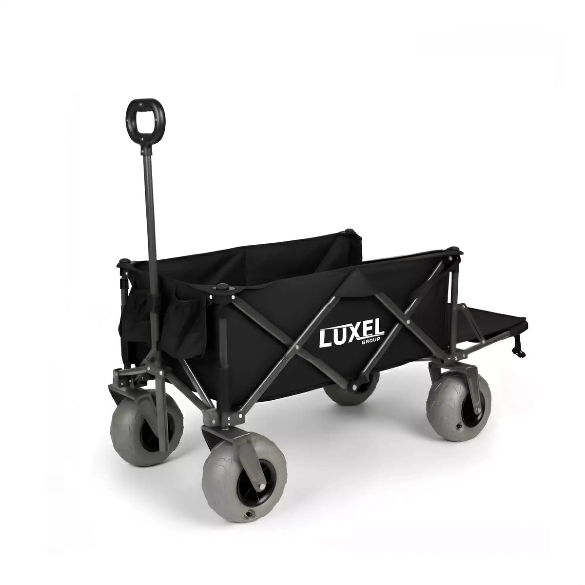 Adventure Wagon Cart with Big Wheels – Foldable Utility Wagon Black