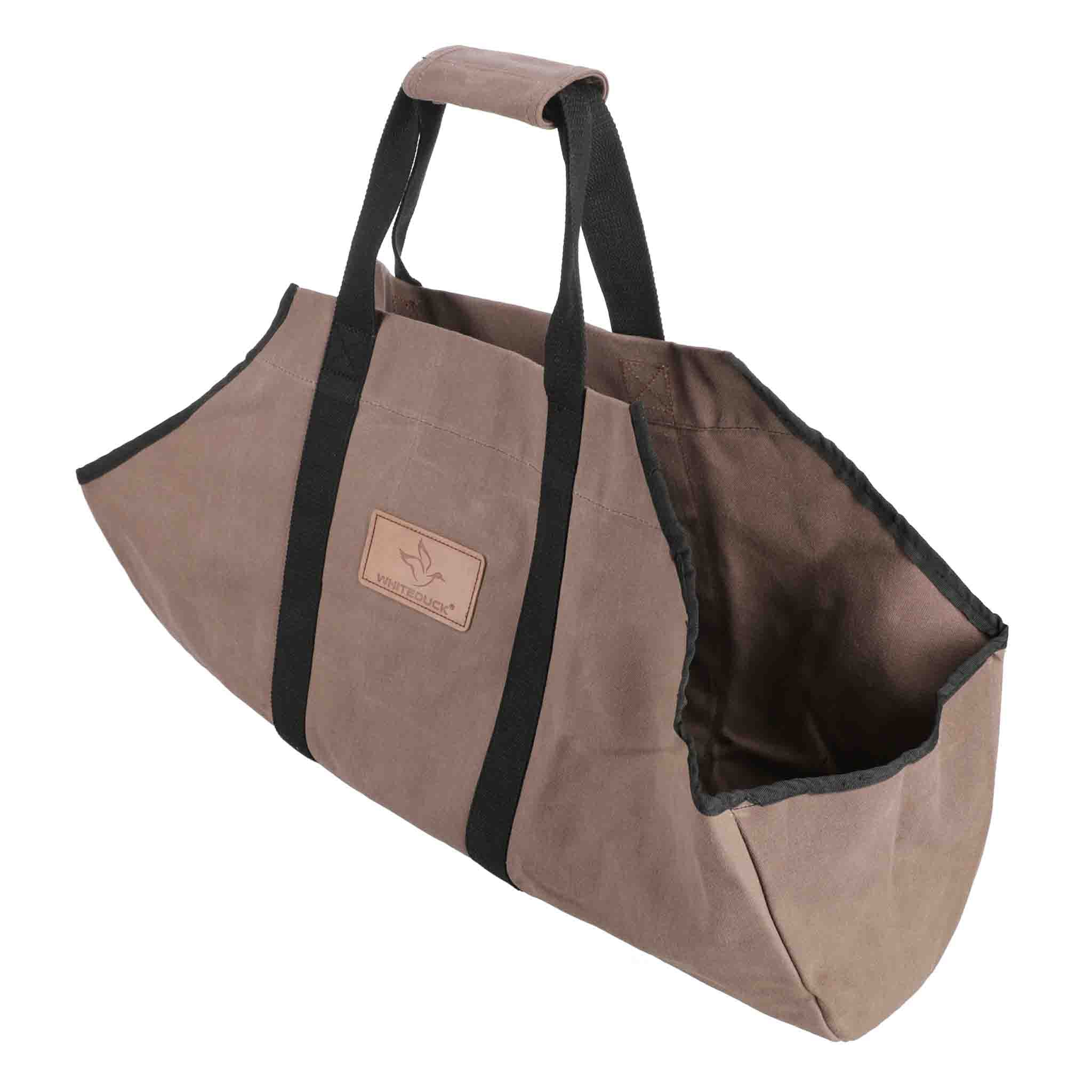 The Mayflower: Heavy-Duty Waxed Canvas Log Carrier