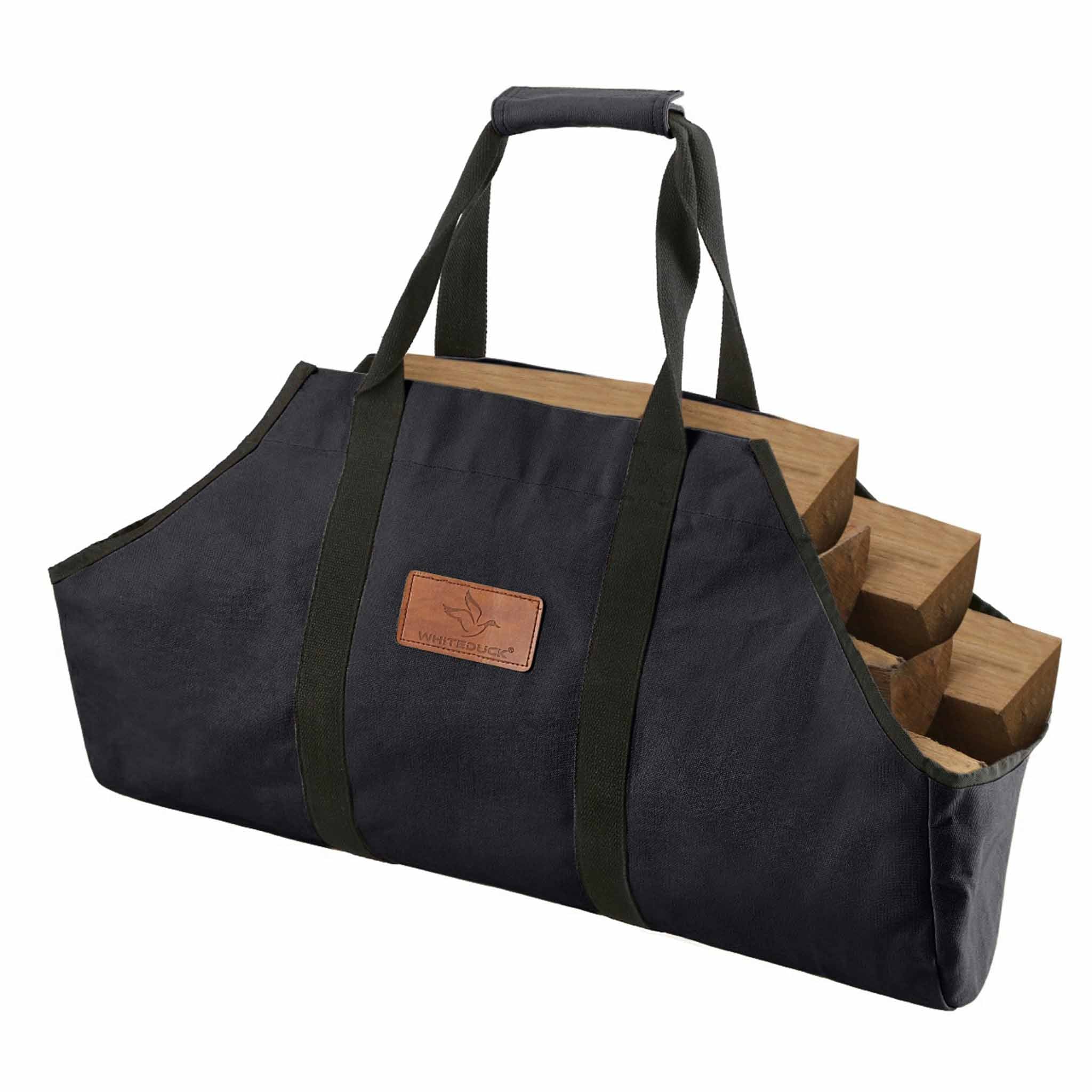 The Mayflower: Heavy-Duty Waxed Canvas Log Carrier