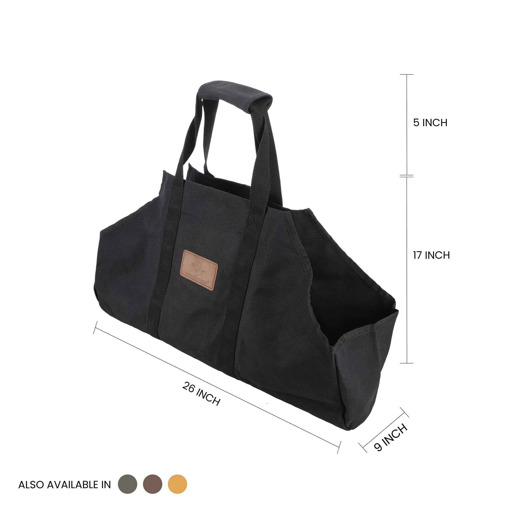 The Mayflower: Heavy-Duty Waxed Canvas Log Carrier
