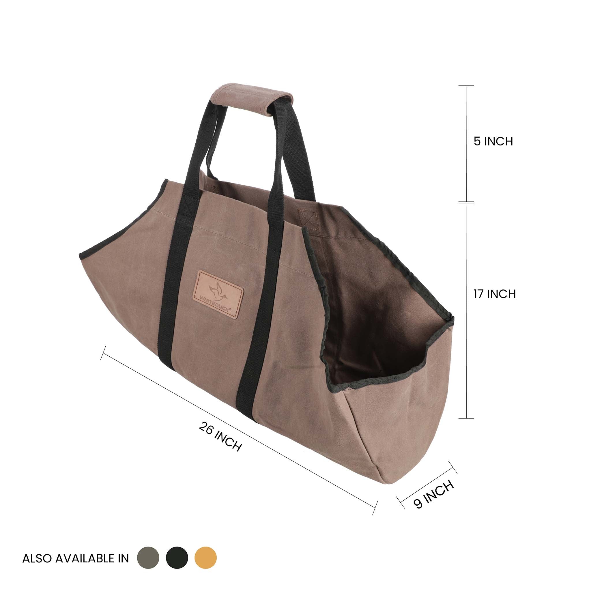 The Mayflower: Heavy-Duty Waxed Canvas Log Carrier