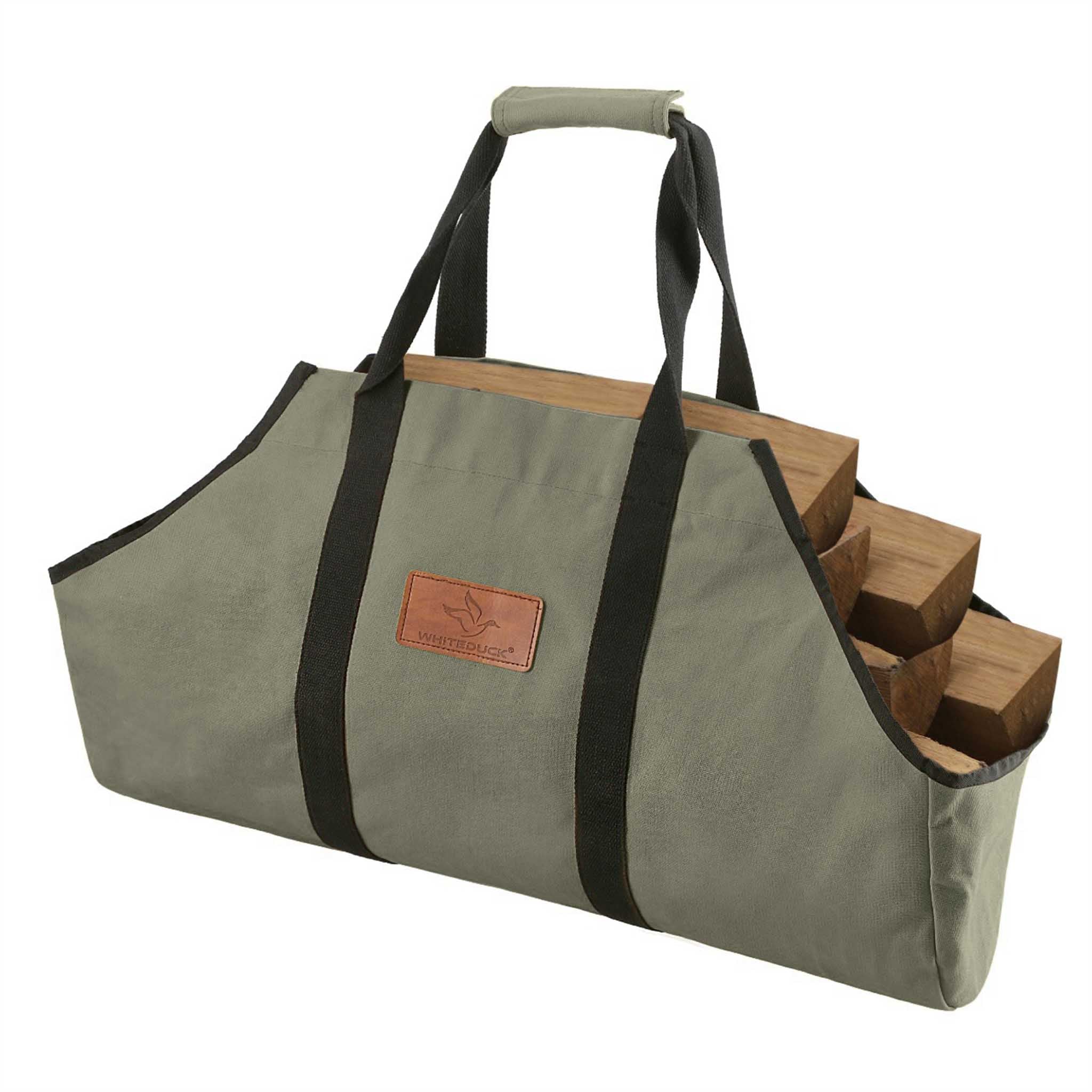 The Mayflower: Heavy-Duty Waxed Canvas Log Carrier