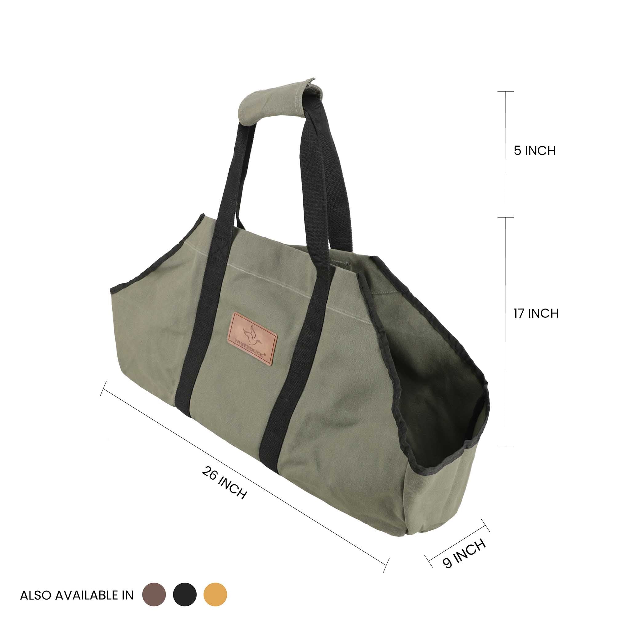 The Mayflower: Heavy-Duty Waxed Canvas Log Carrier